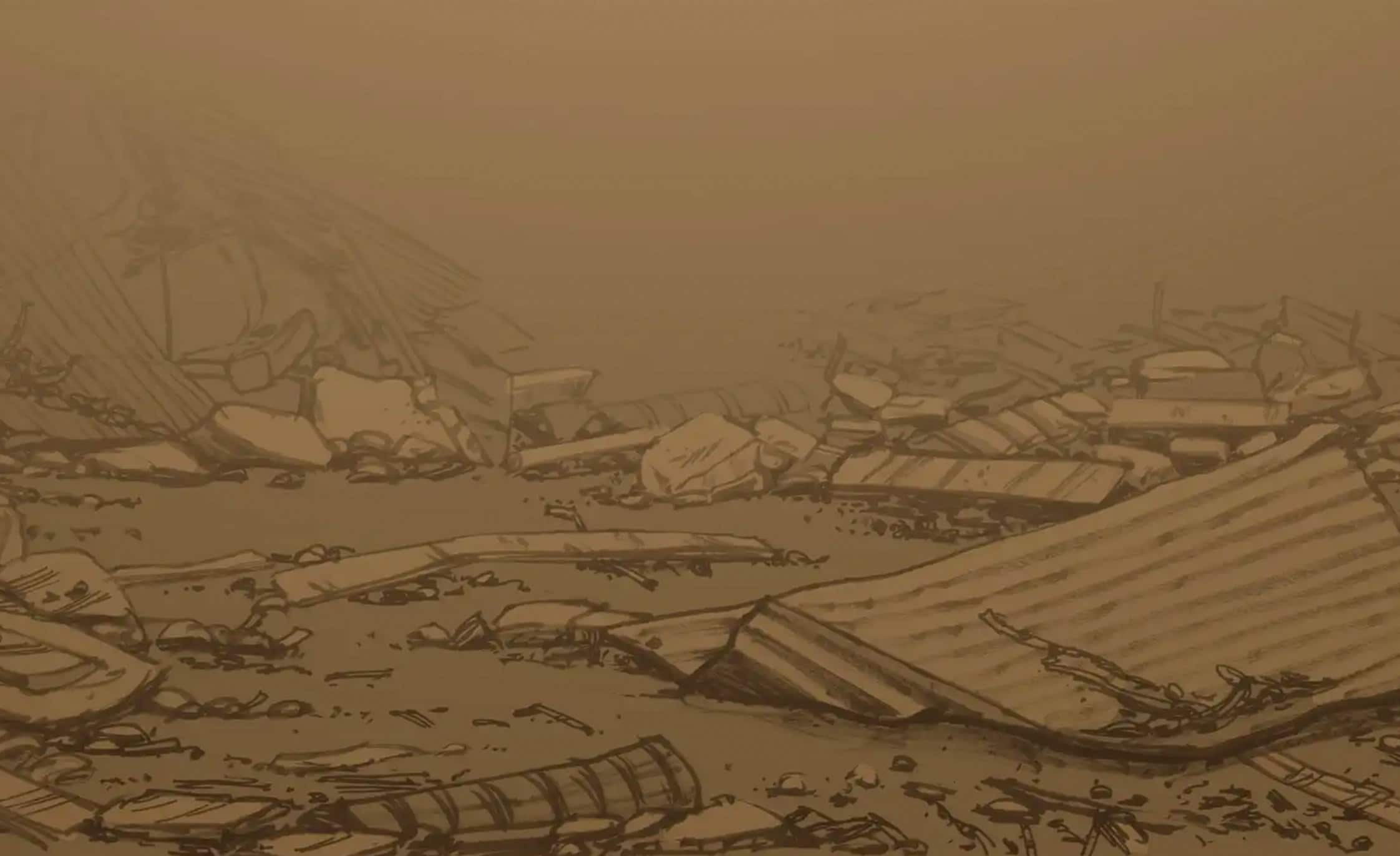 Covered in dust, veiled by shadow
